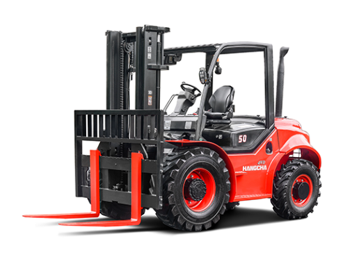Xe nâng hàng địa hình trọng tải 5 tấn loại hai bánh và bốn bánh